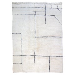 Vintage Modern Rug, Berber, Beni Ourain, from Morocco, in Wool, Available