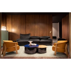 Tappeto moderno design sostenibile grigio bordo by Deanna Comellini 200x300cm