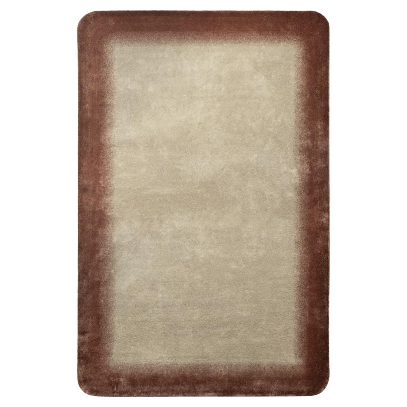 Tappeto moderno design sostenibile grigio bordo by Deanna Comellini 200x300cm