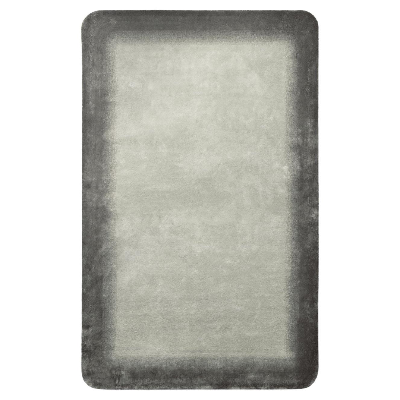 Tappeto moderno design sostenibile grigio bordo by Deanna Comellini 200x300cm