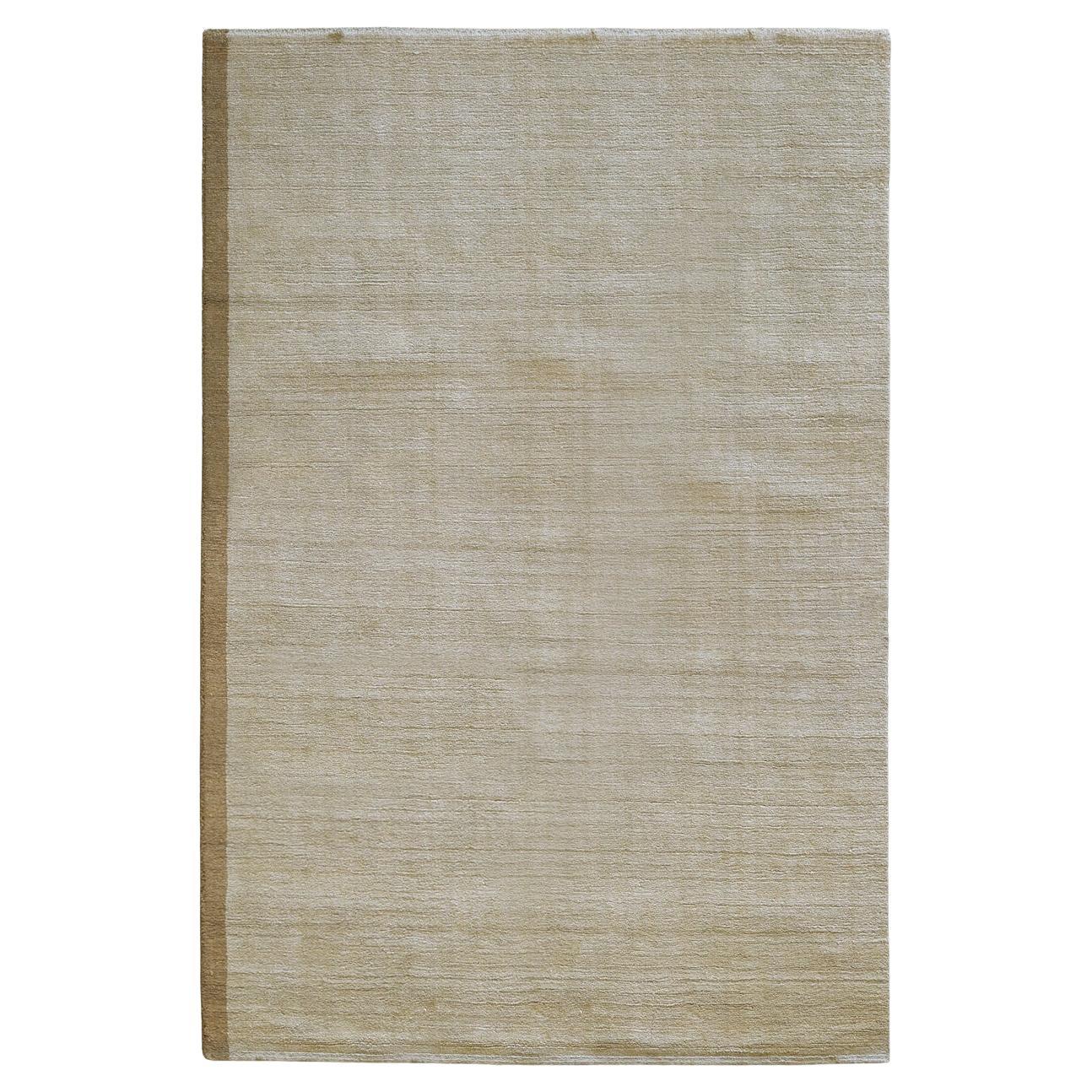 Tappeto moderno in fibre naturali lino beige design Deanna Comellini 200x300cm