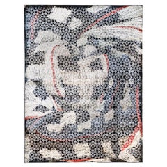 Tappeto moderno pattern organico design contract blu Deanna Comellini 300x400 cm