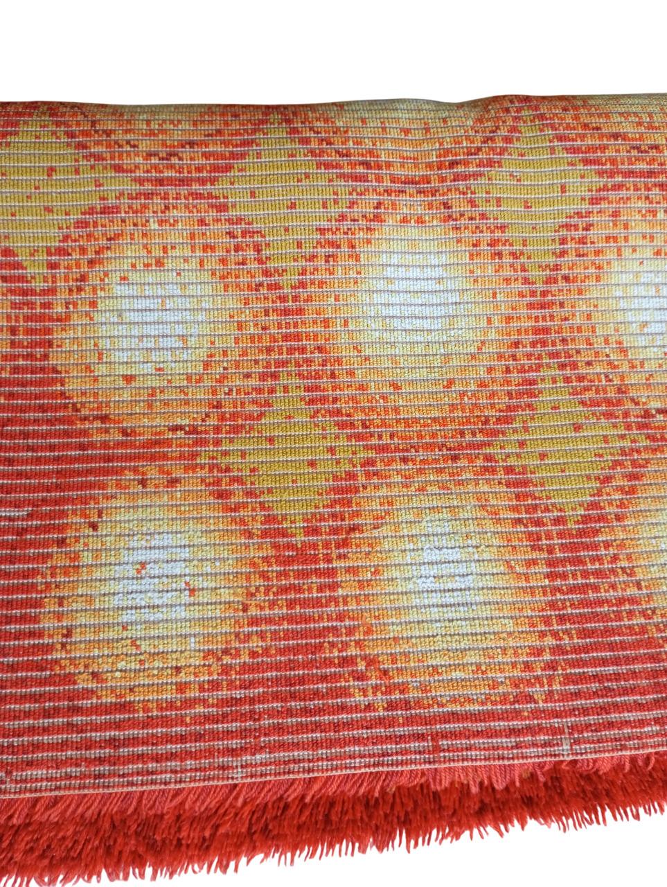 Modern (Pop art) Rya wool rug - Sweden 1970s For Sale 6