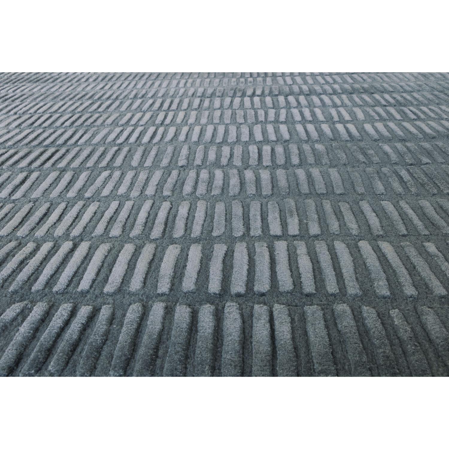 Indiano Tappeto moderno in lana e viscosa grigio di Deanna Comellini 200x300cm in vendita