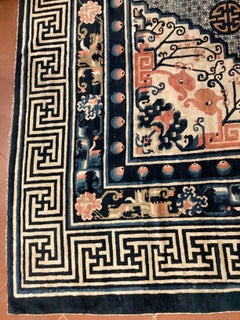 Mongolian hand-knotted wool rug cm. 360 x 320