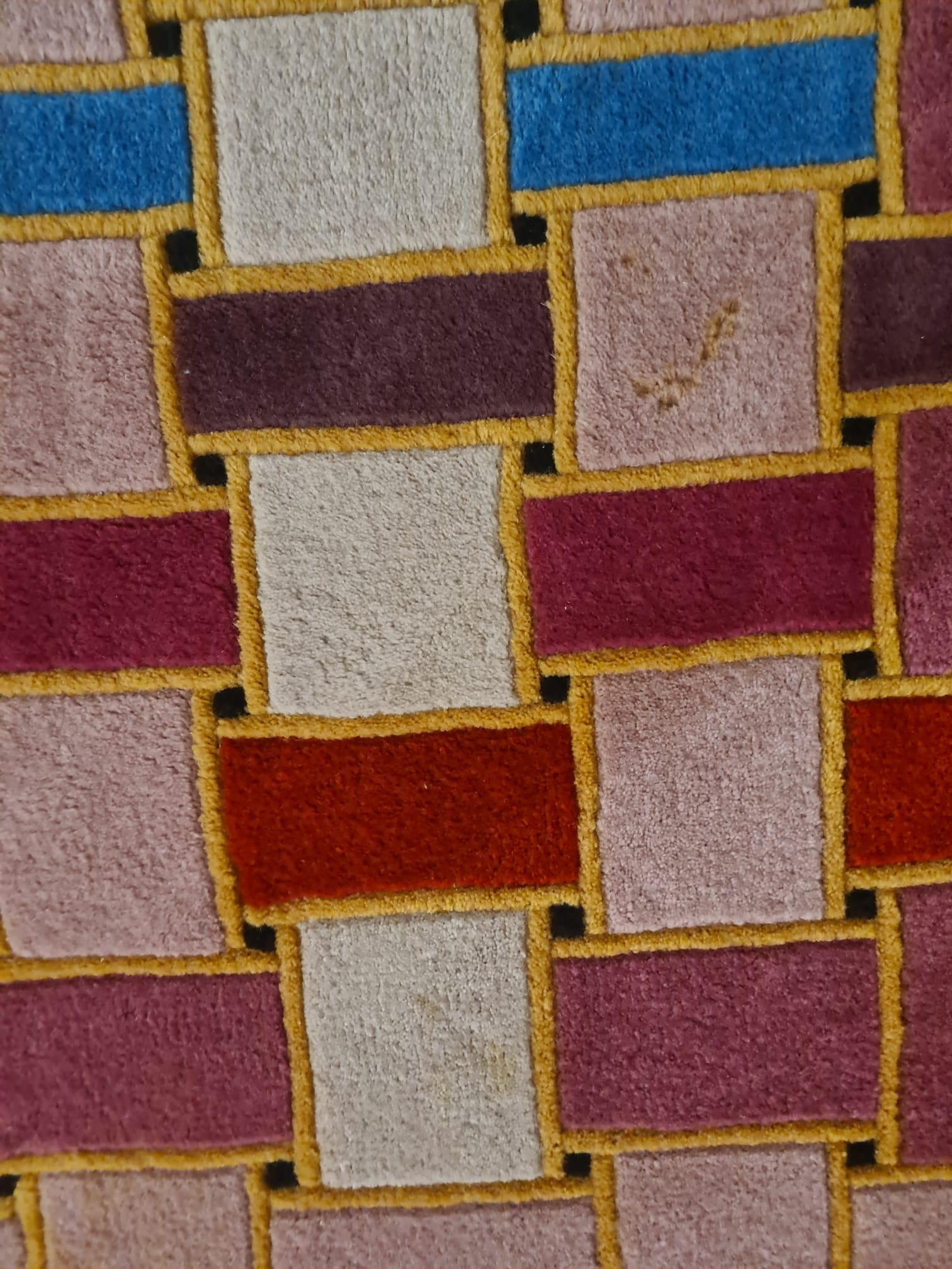 Optical rug in pure wool from the 1970s For Sale 6