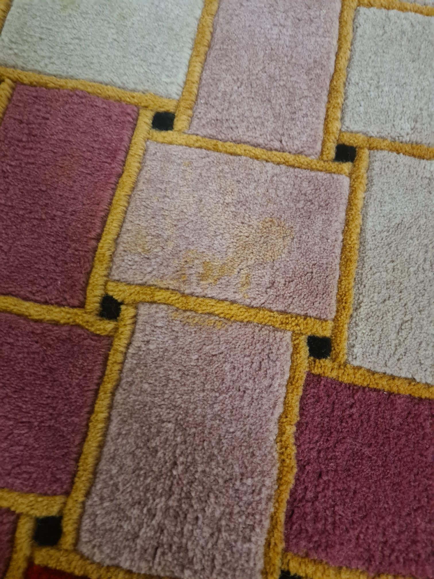 Optical rug in pure wool from the 1970s For Sale 8