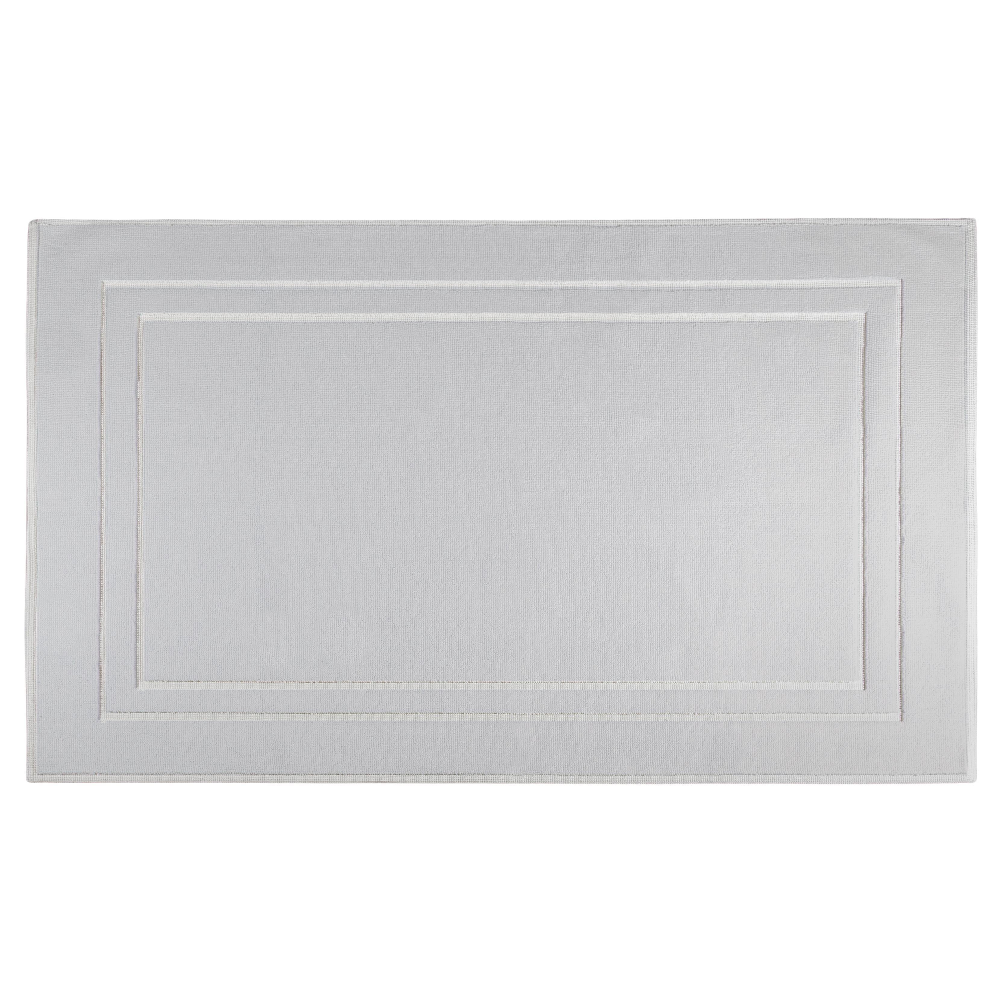 Tappeto passe-partout in cotone con disegno cornice, colore grigio
