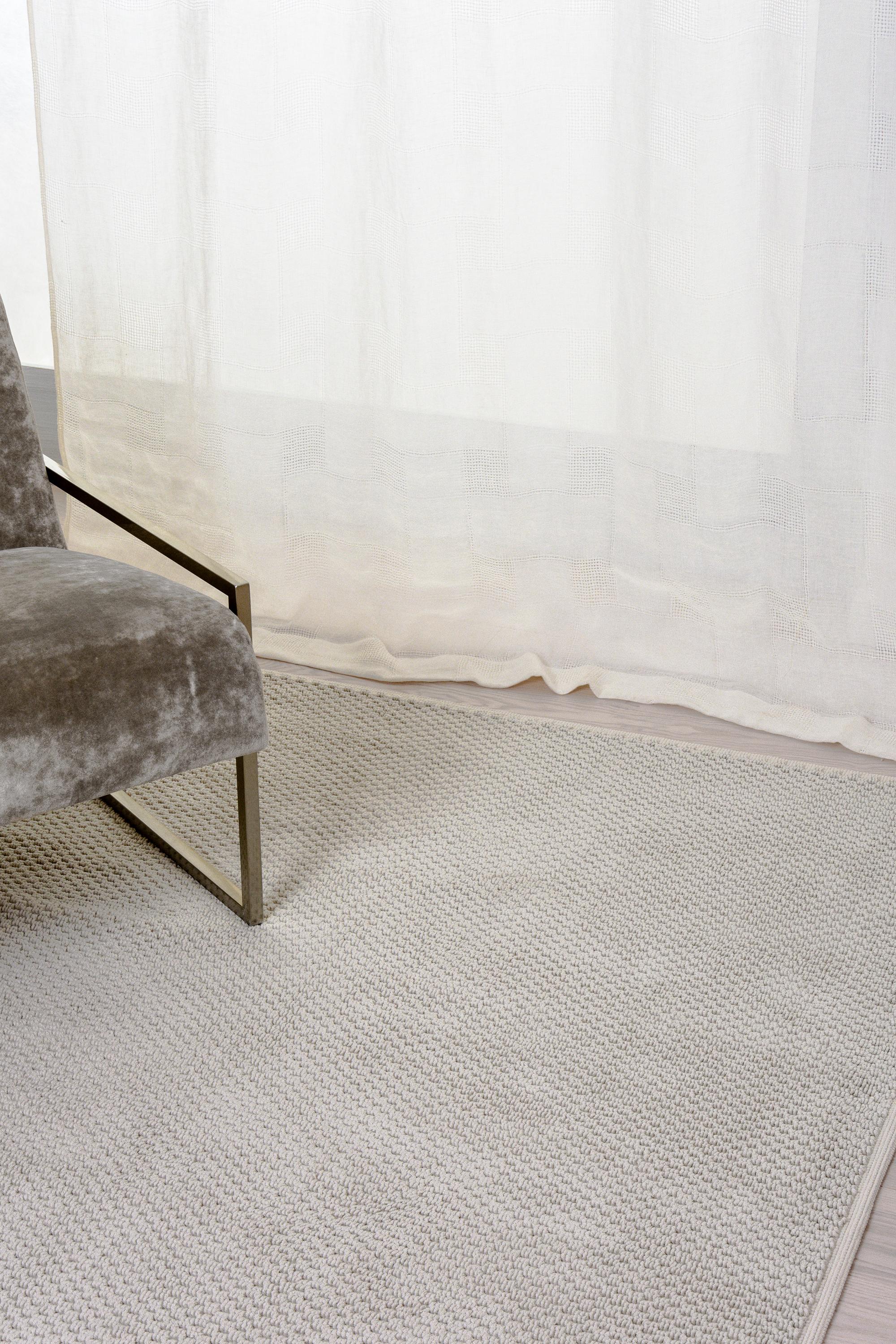 Italian Tappeto passe-partout in cotone con disegno Keith, colore grigio in vendita