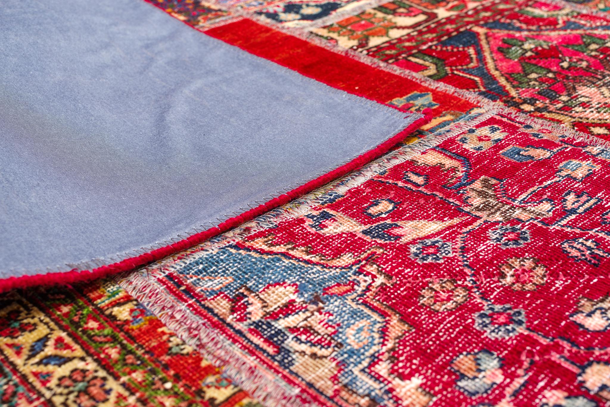 Vintage Persian patchwork rug For Sale 3