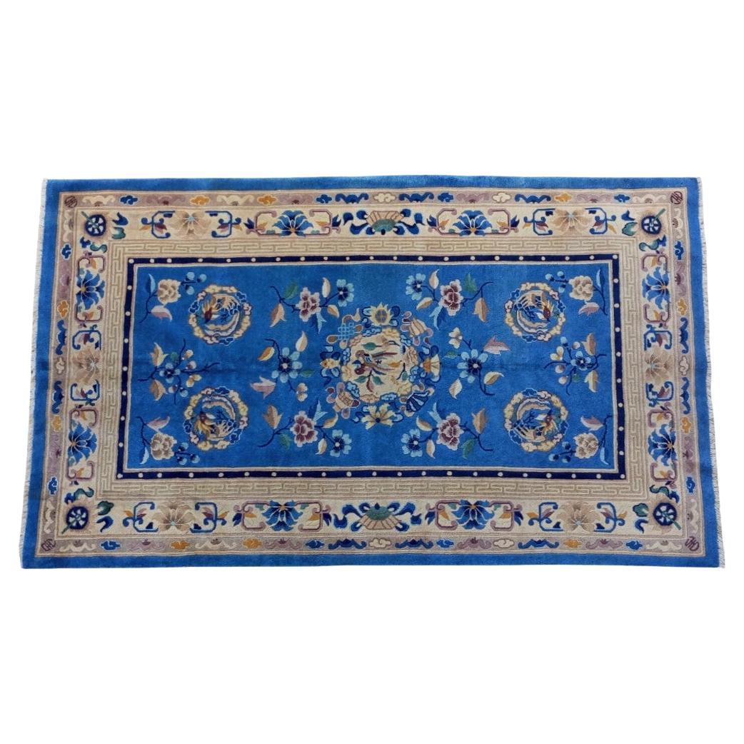 Peking blauer Teppich 250 cm. x 150 cm. China