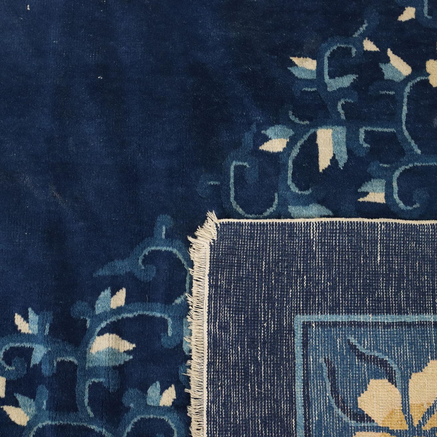 Peking carpet - China blue 490 x 310 cm 1930s-40s For Sale 4