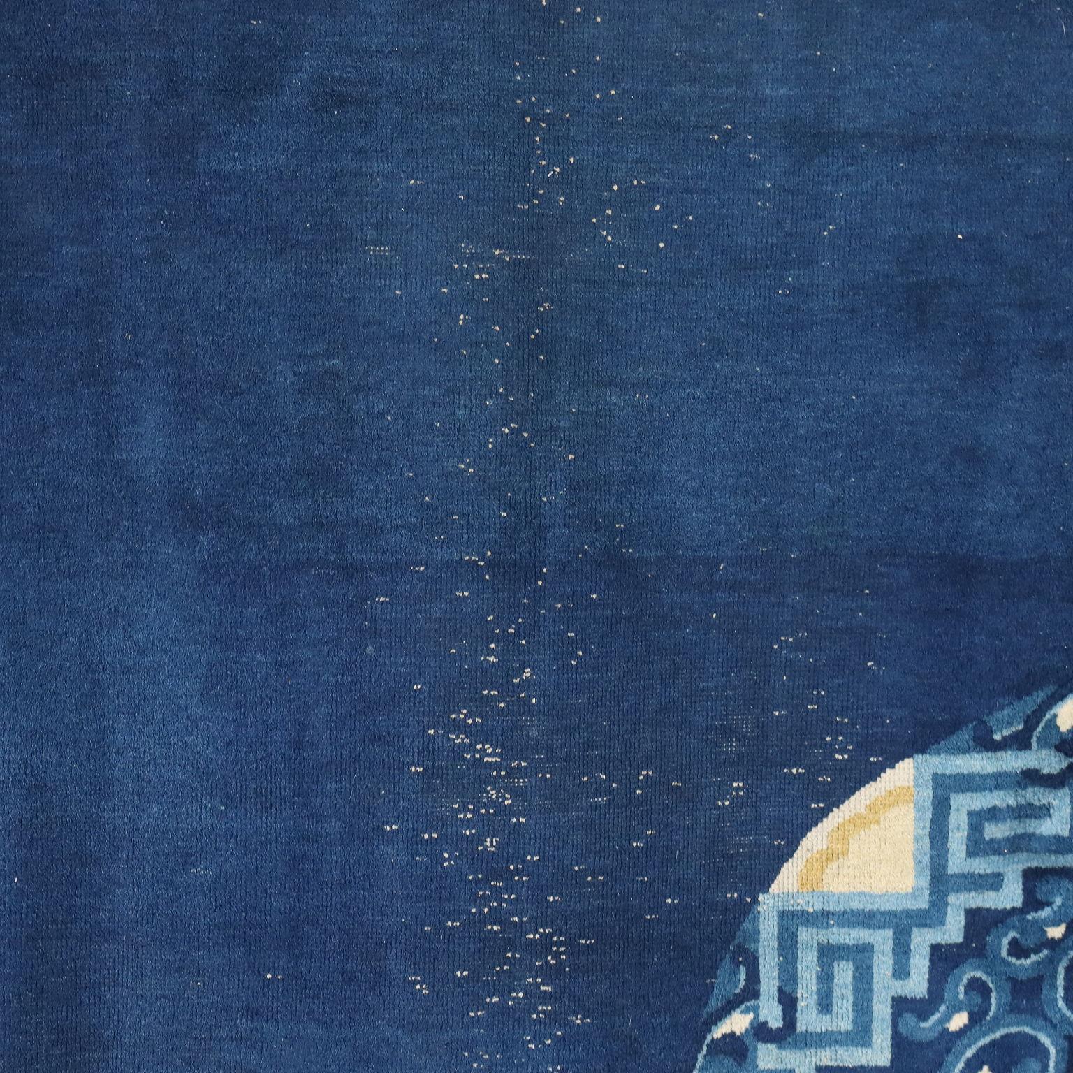 Peking carpet - China blue 490 x 310 cm 1930s-40s In Good Condition For Sale In Milano, IT