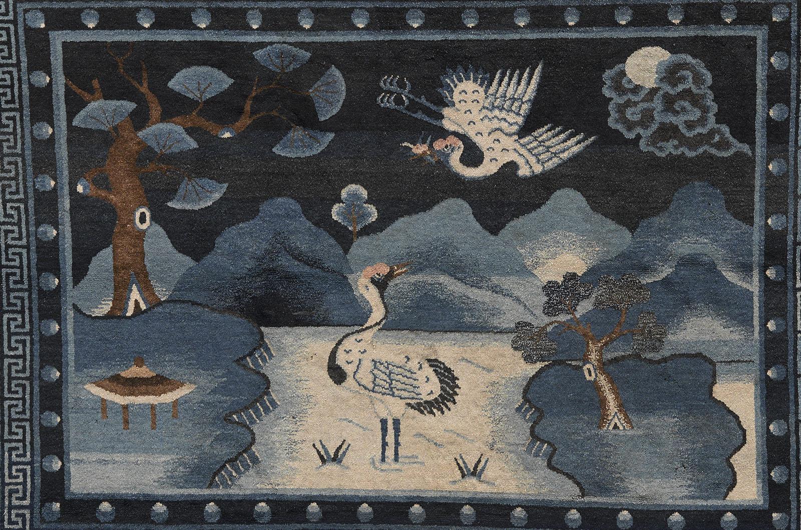 Chinese Tapis de laine noué à la main à Pékin cod.082 en vente