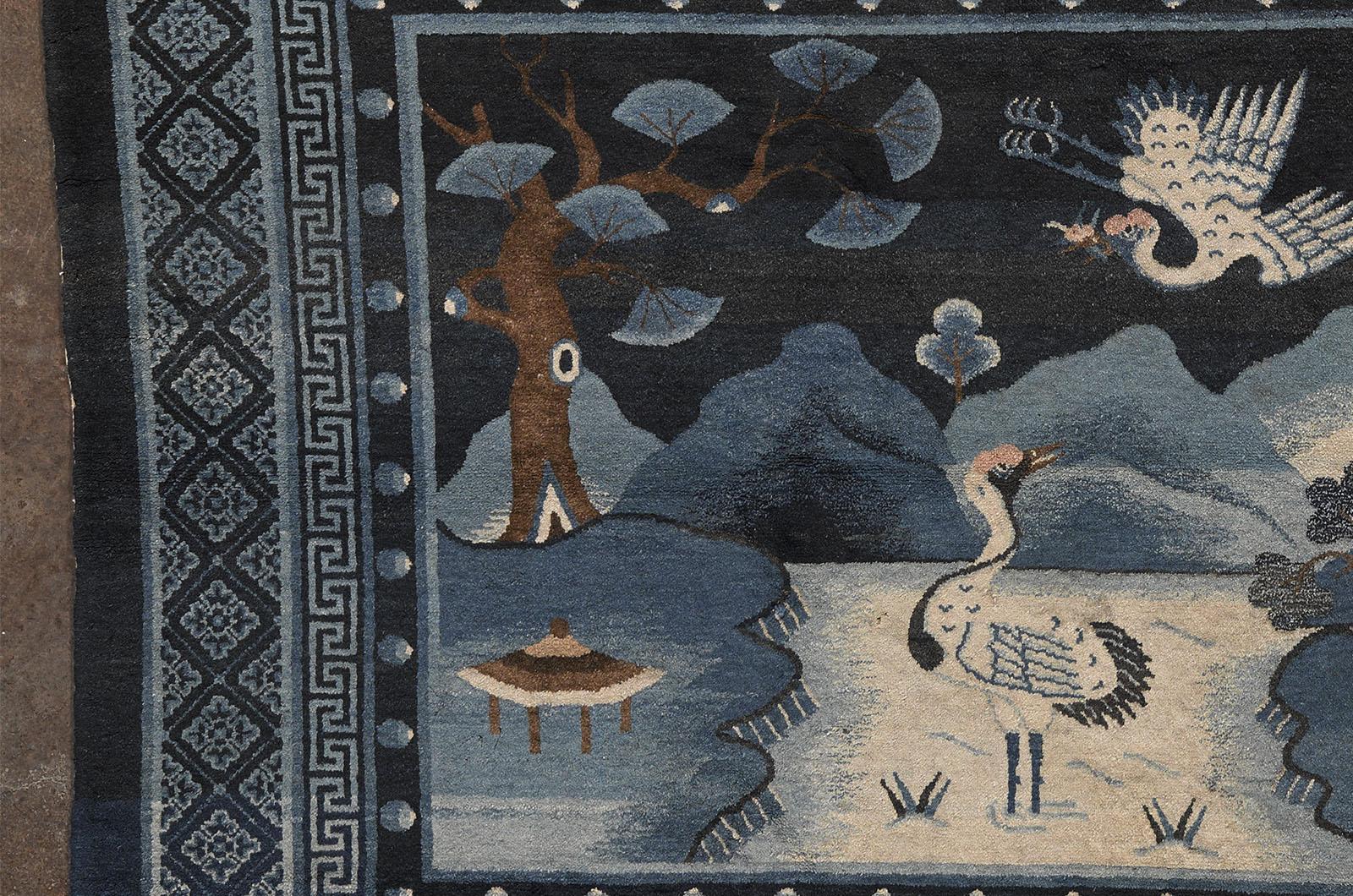 Noué à la main Tapis de laine noué à la main à Pékin cod.082 en vente