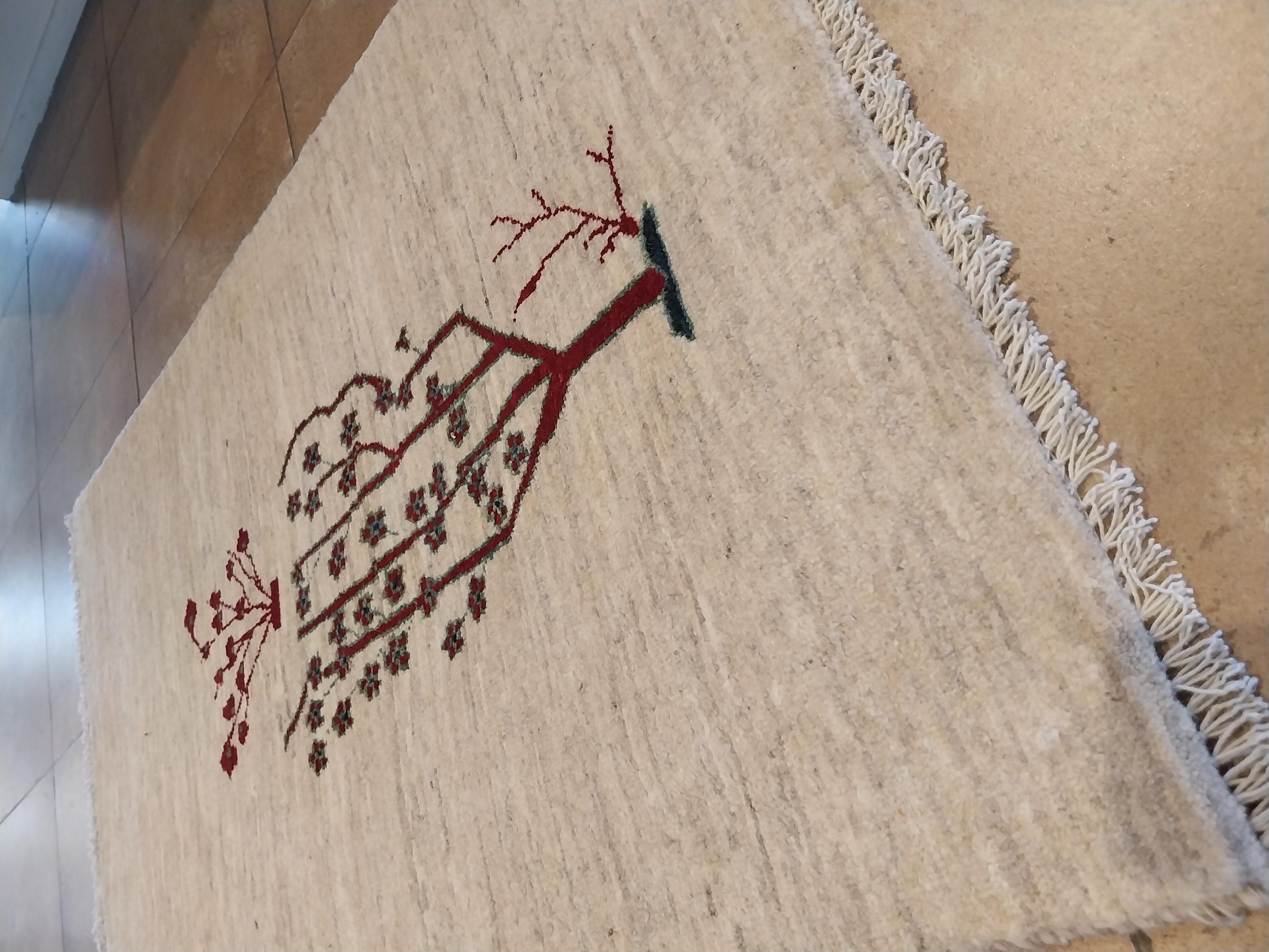 Hand-Knotted Vintage hand-knotted Persian rug, Gabbeh For Sale