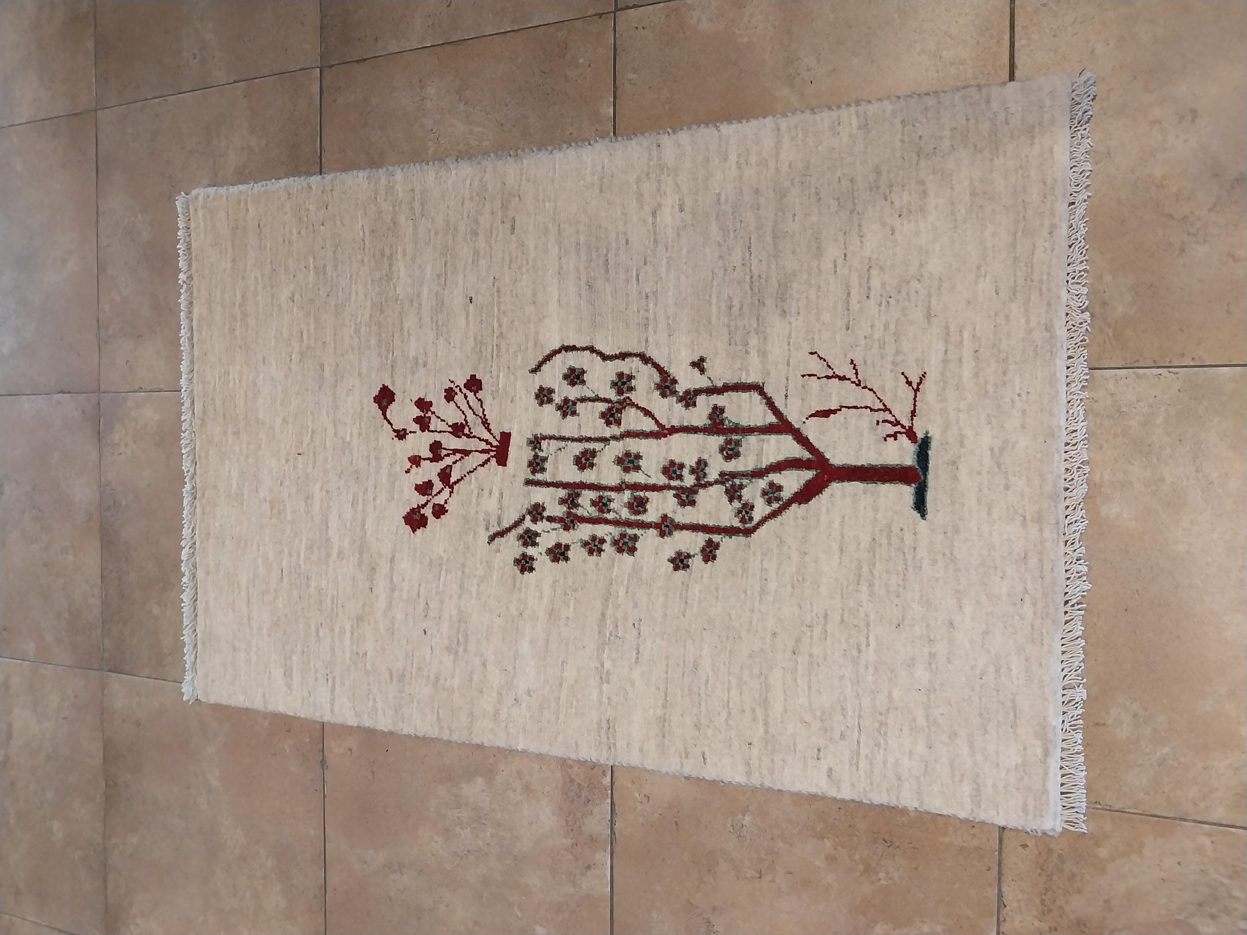 Wool Vintage hand-knotted Persian rug, Gabbeh For Sale