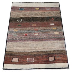 Vintage hand-knotted Persian rug, Gabbeh