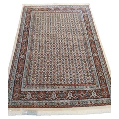 Hand knotted Vintage Persian rug, all over pattern Mud