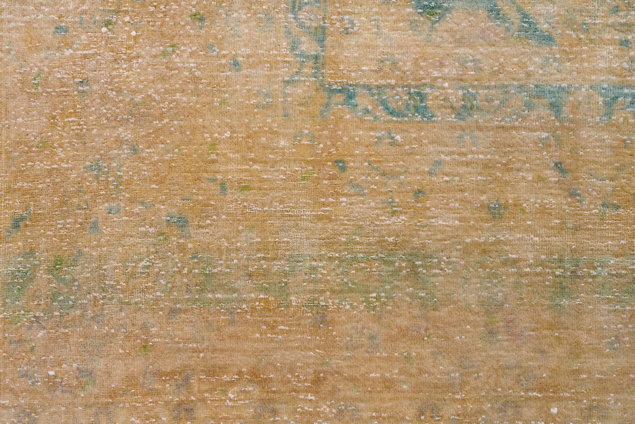Mid-20th Century Persian Rug Vintage Distressed circa 1940 For Sale