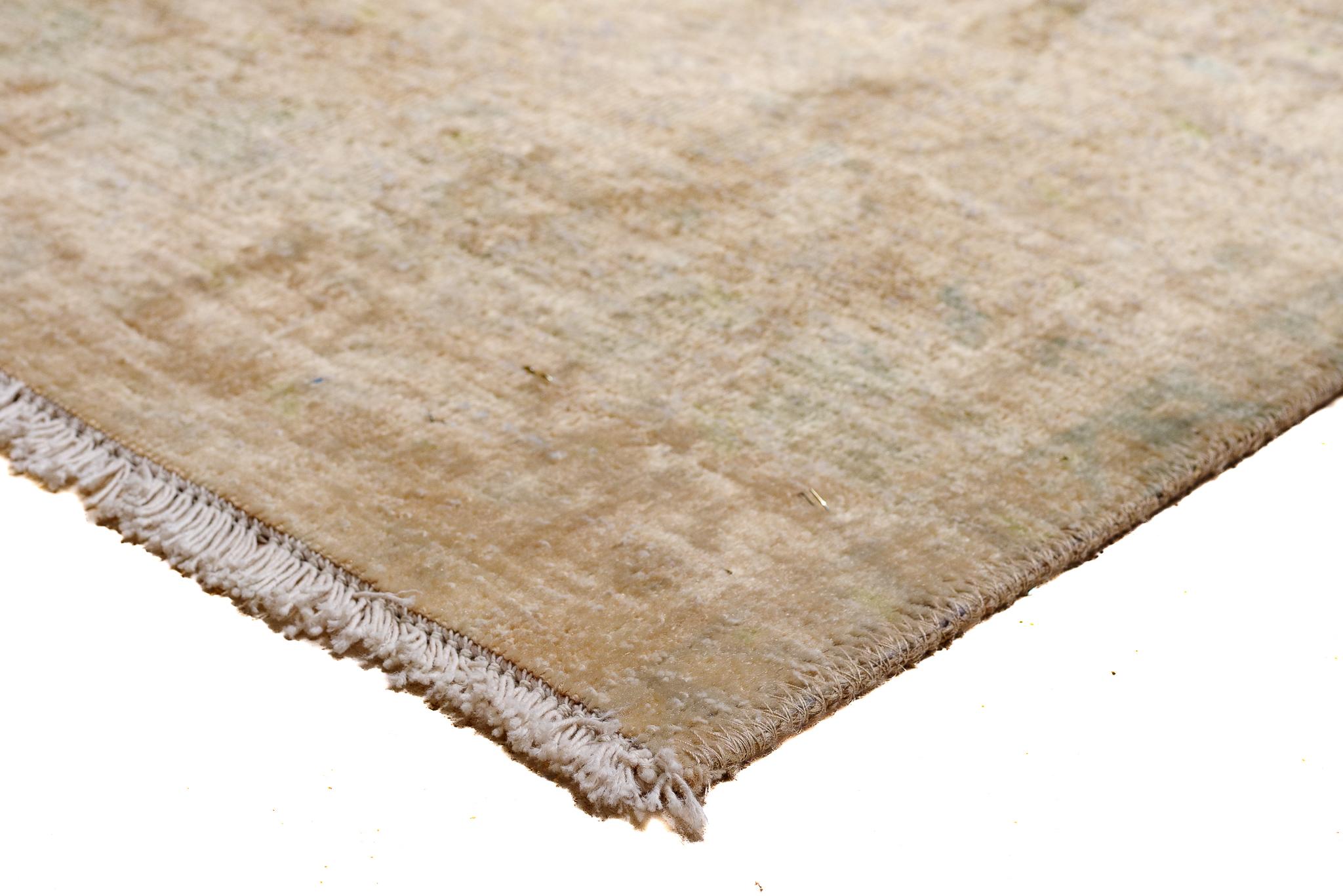 Wool Persian Rug Vintage Distressed circa 1940 For Sale