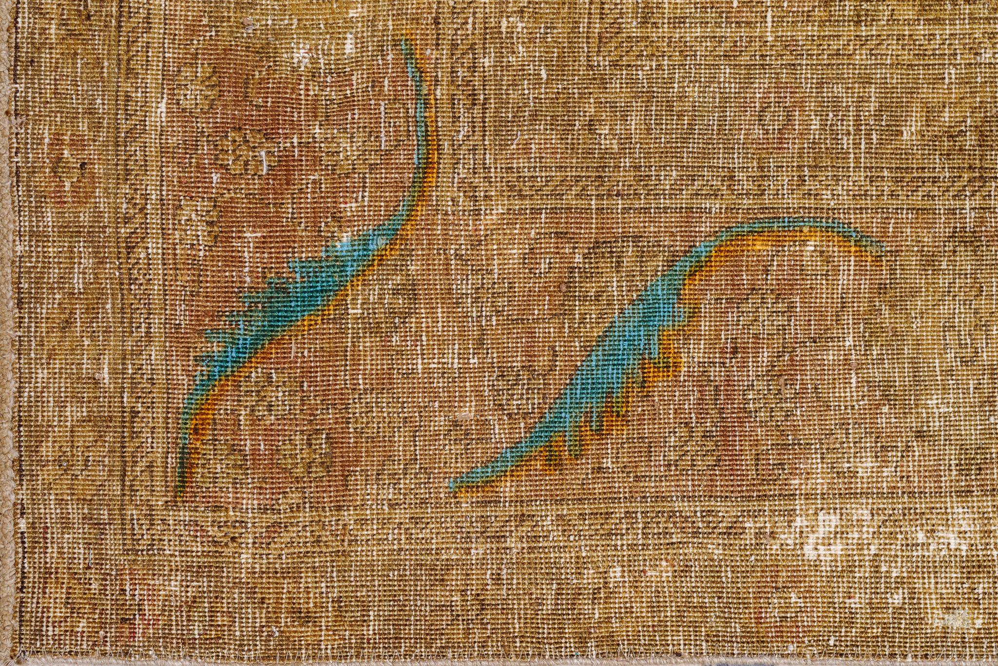 Vintage Distressed Persian Carpet Mid-20th Century For Sale 2