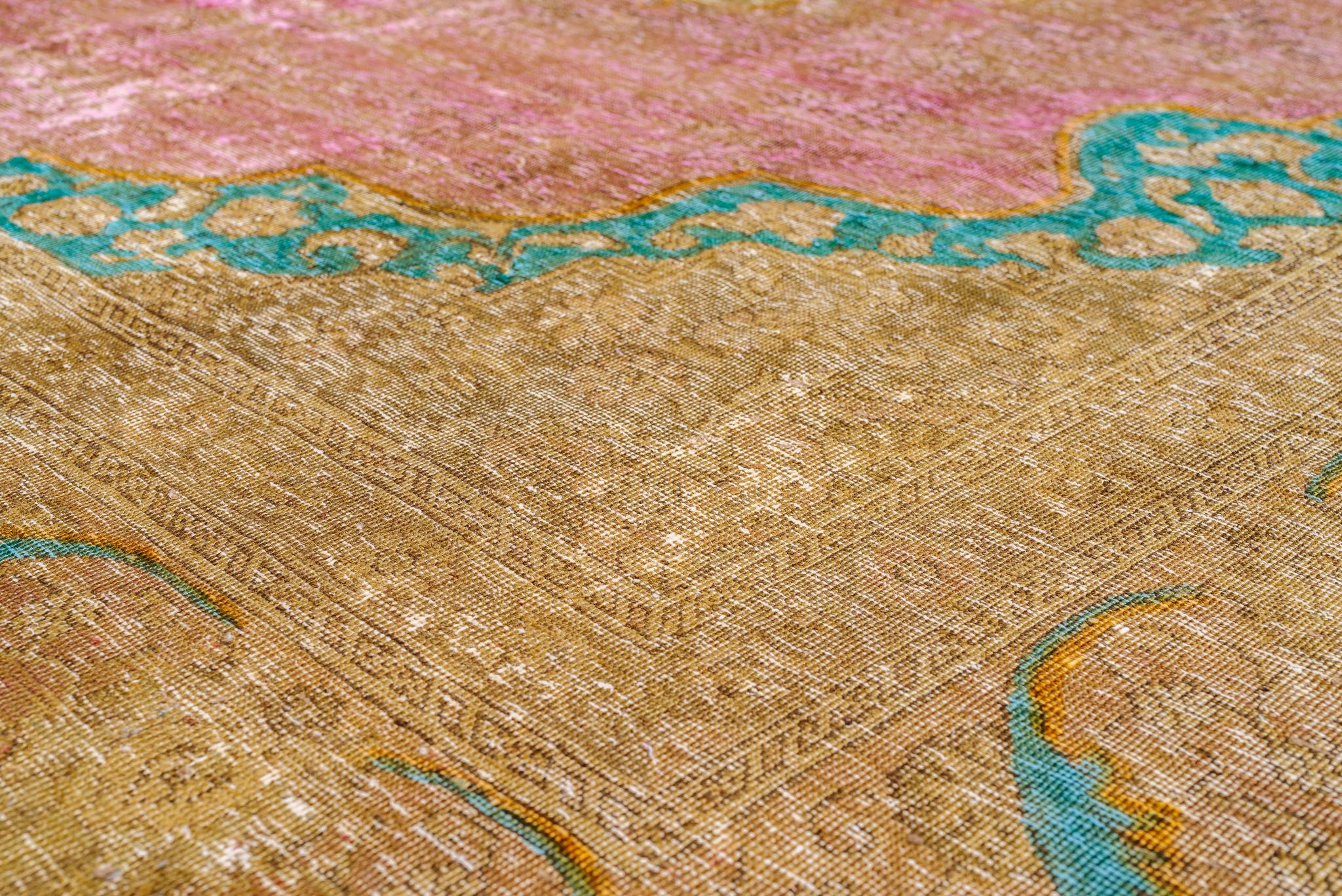 Vintage Distressed Persian Carpet Mid-20th Century For Sale 4