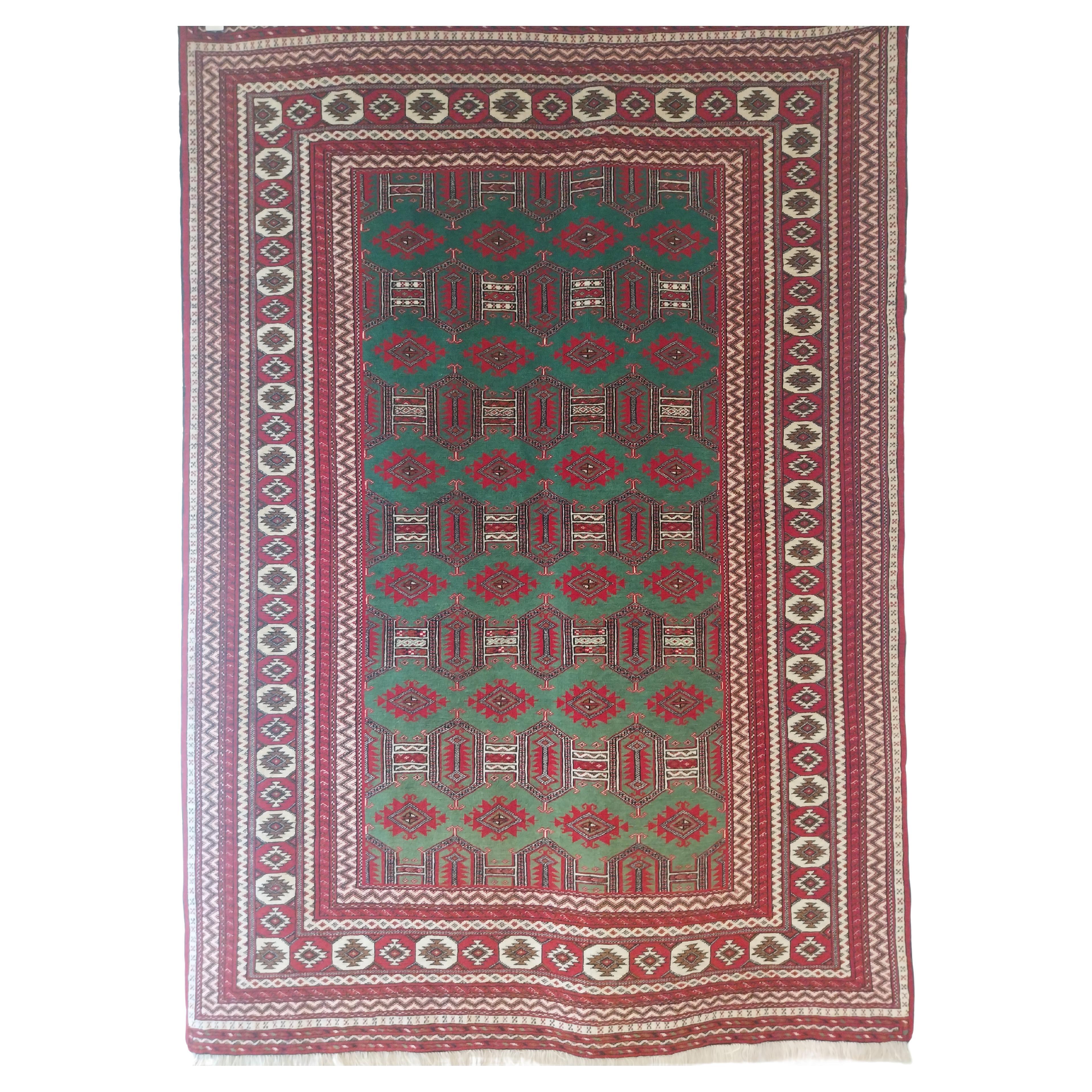 Tappeto Persiano Vintage Turkeman annodato a mano in vendita