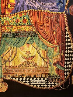 Atelier Versace hand tafted square rug in pure wool vibrant colors
