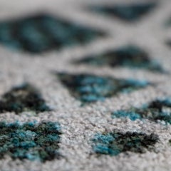 Tappeto Resistente Design Italiano Rotondo Blu Deanna Comellini tondo 200 cm