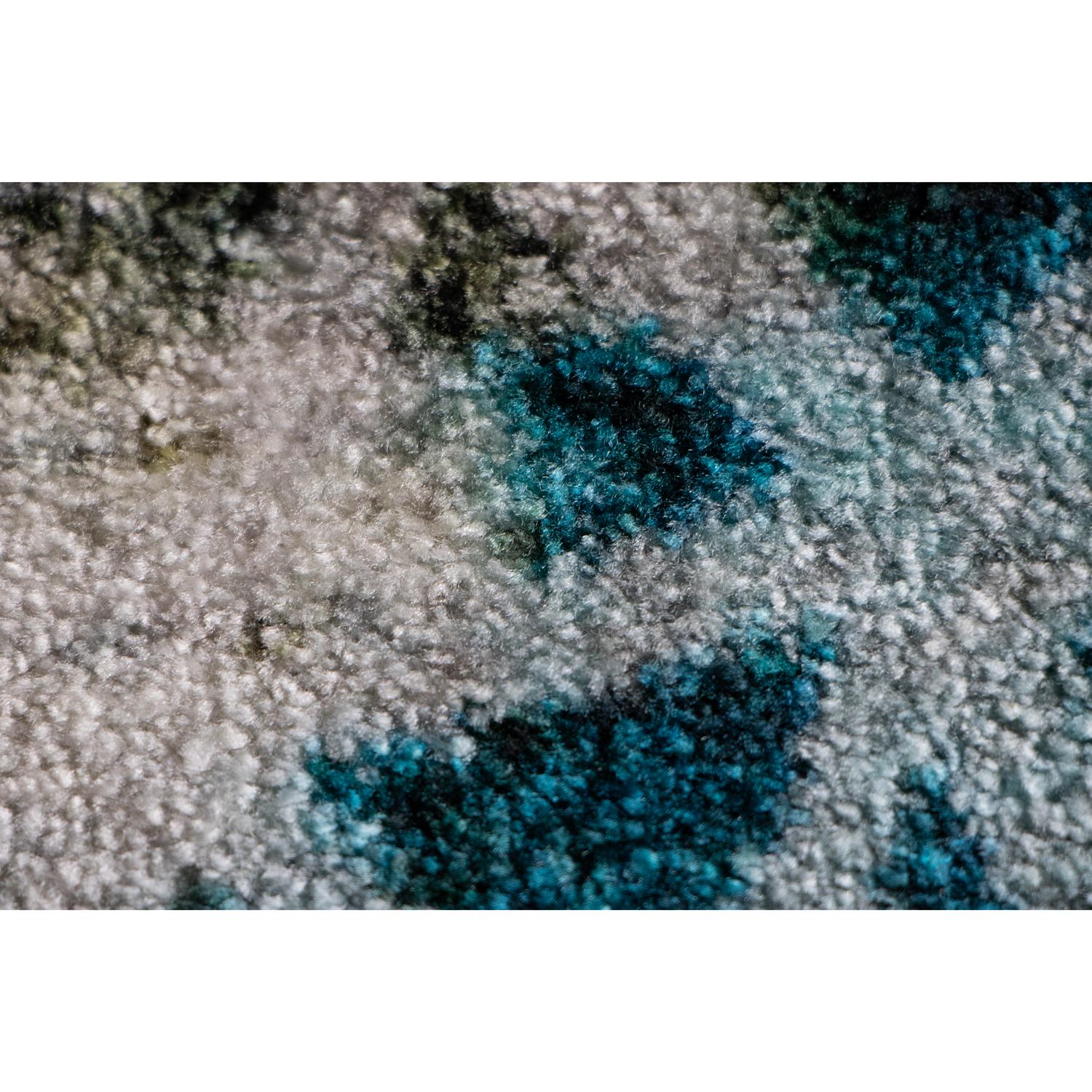 Tappeto Resistente Design Italiano Rotondo Blu Deanna Comellini Tondo 200 cm (Moderne) im Angebot
