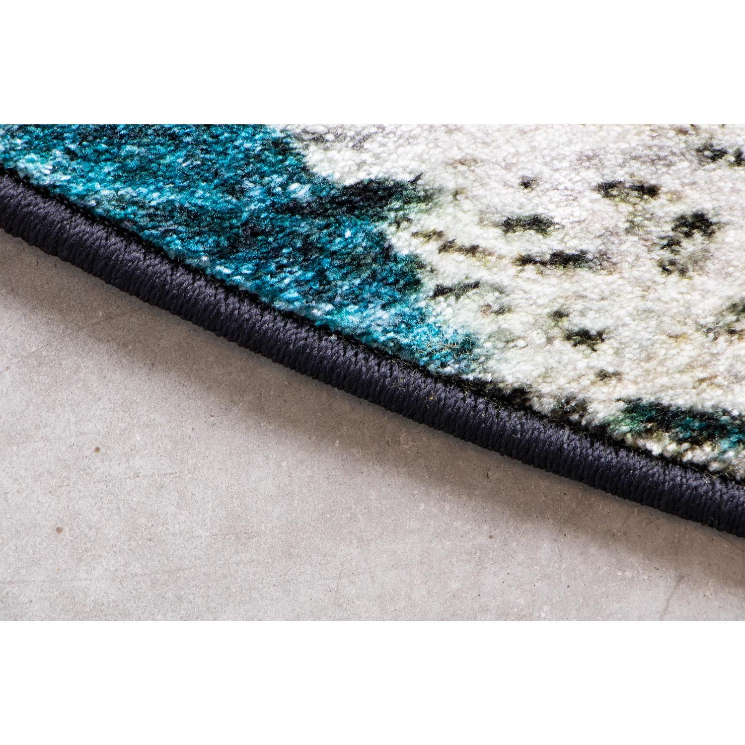 Tappeto Resistente Design Italiano Rotondo Blu Deanna Comellini Tondo 200 cm (Gewebt) im Angebot