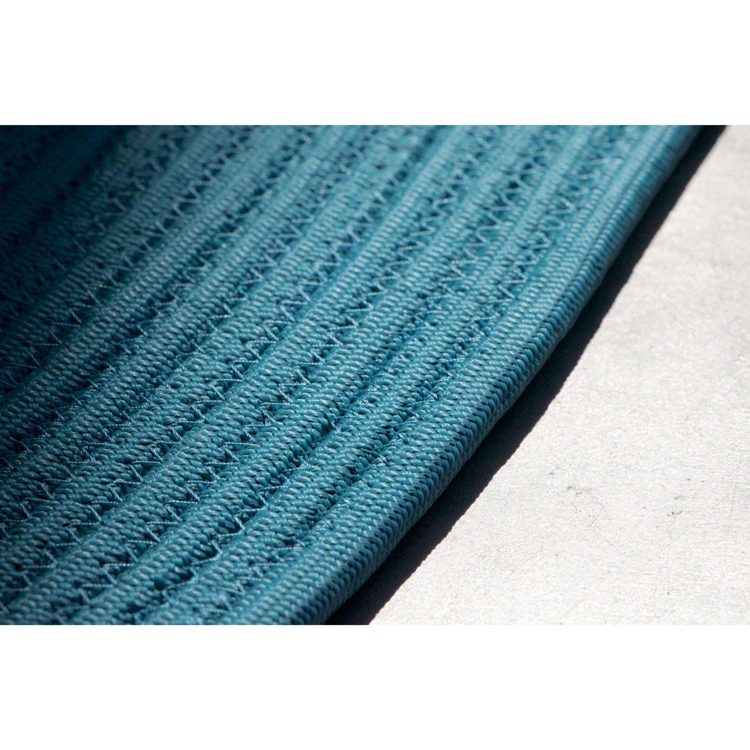 Indian Tappeto Resistente Tondo Azzurro per Indoor Outdoor di Deanna Comellini Ø250 cm For Sale