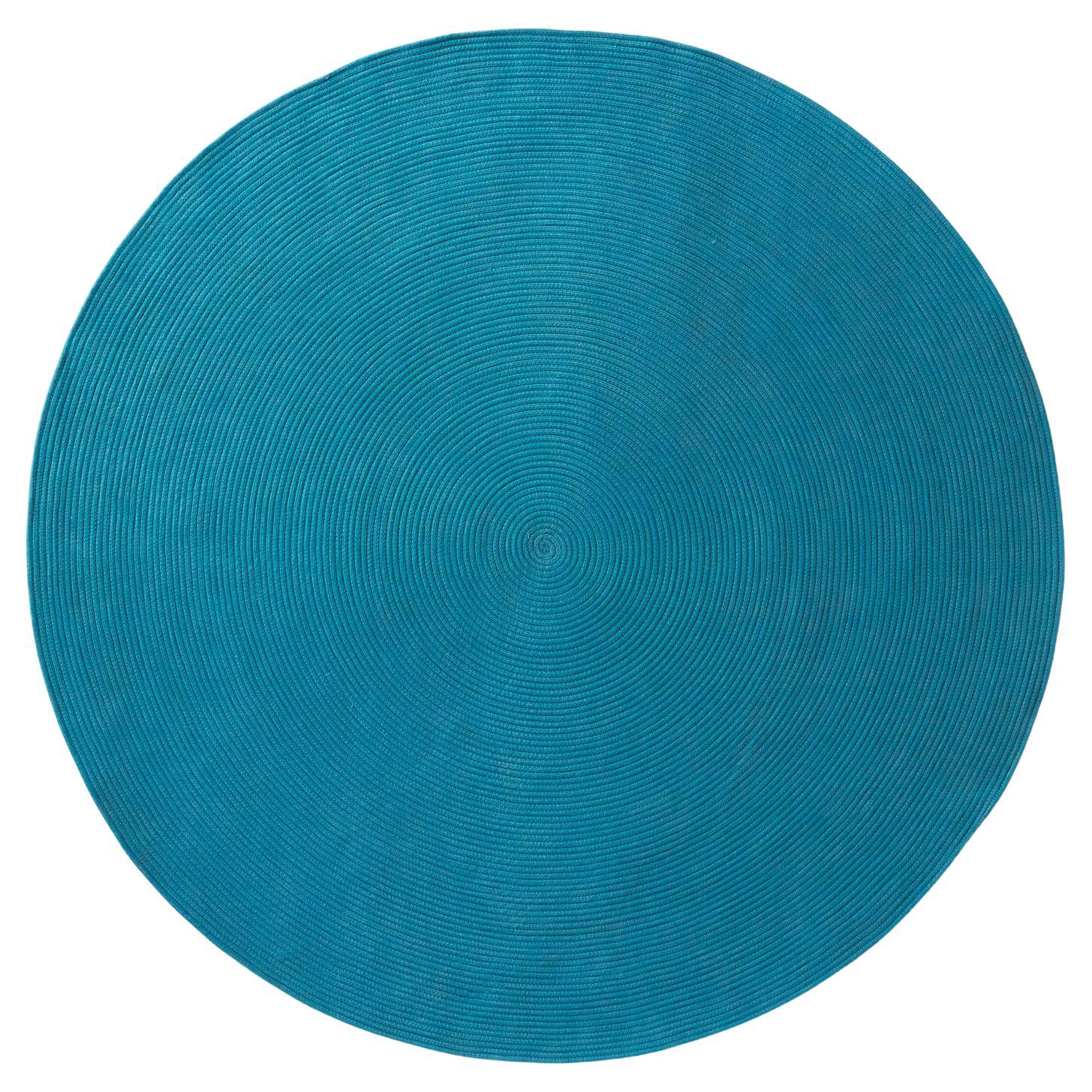 Tappeto Resistente Tondo Azzurro per Indoor Outdoor di Deanna Comellini Ø250 cm im Angebot