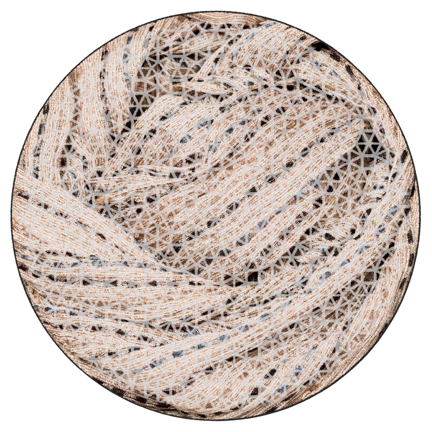 Tappeto Rotondo Design Italiano Pattern Pet Friendly Deanna Comellini 200cm