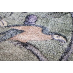 Tappeto rotondo disegno floreale giapponese azzurro de Deanna Comellini ø 200 cm