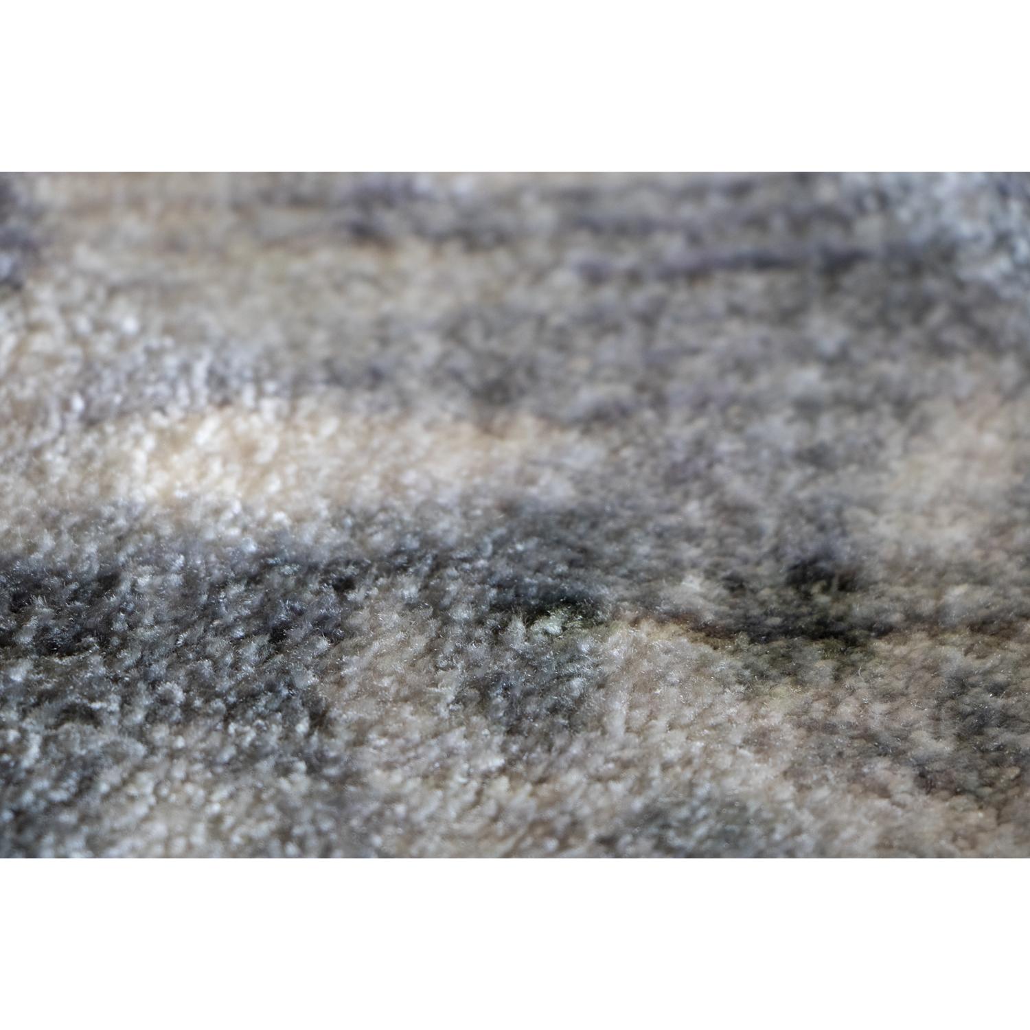 Moderne Tappeto rotondo grigio pattern floreale resistente by Deanna Comellini ø 200 cm en vente