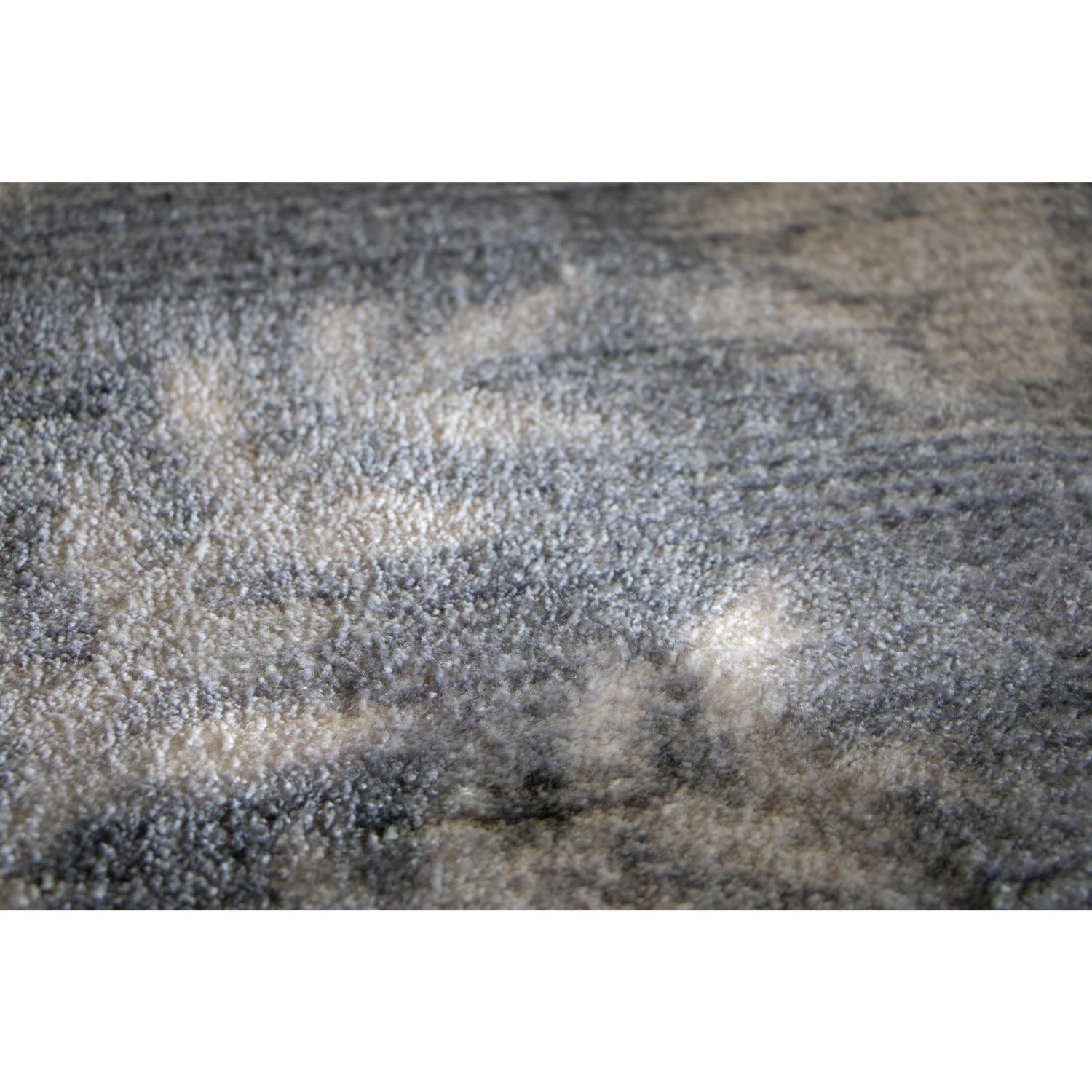 italien Tappeto rotondo grigio pattern floreale resistente by Deanna Comellini ø 200 cm en vente