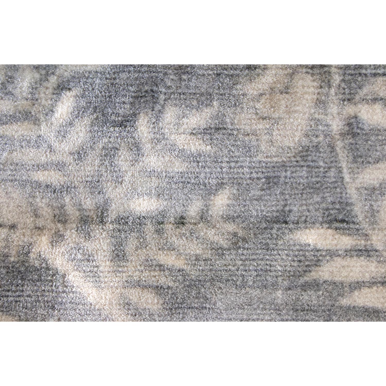 Tissage Tappeto rotondo grigio pattern floreale resistente by Deanna Comellini ø 200 cm en vente