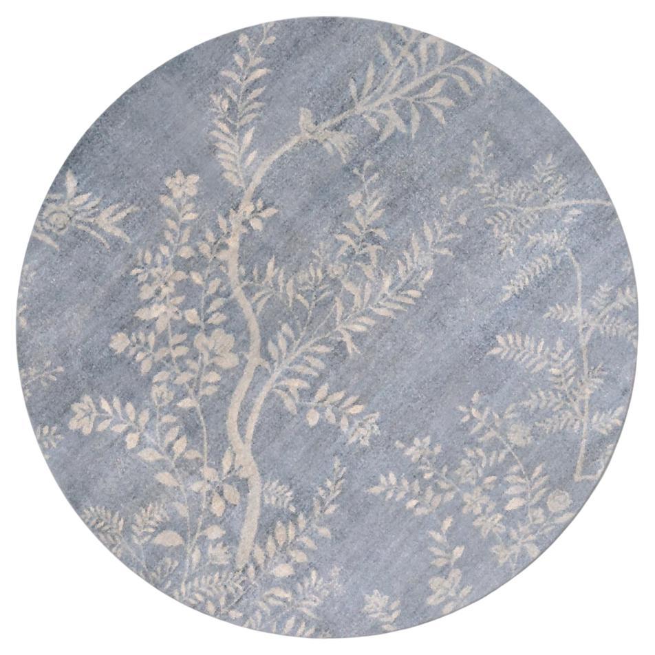 Tappeto rotondo grigio pattern floreale resistente by Deanna Comellini ø 200 cm