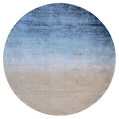 Tappeto Rotondo In-Canto Sfumato Blu Zaffiro Platino by Deanna Comellini ø 200cm