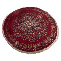 Royal antique living room round rug 1950s