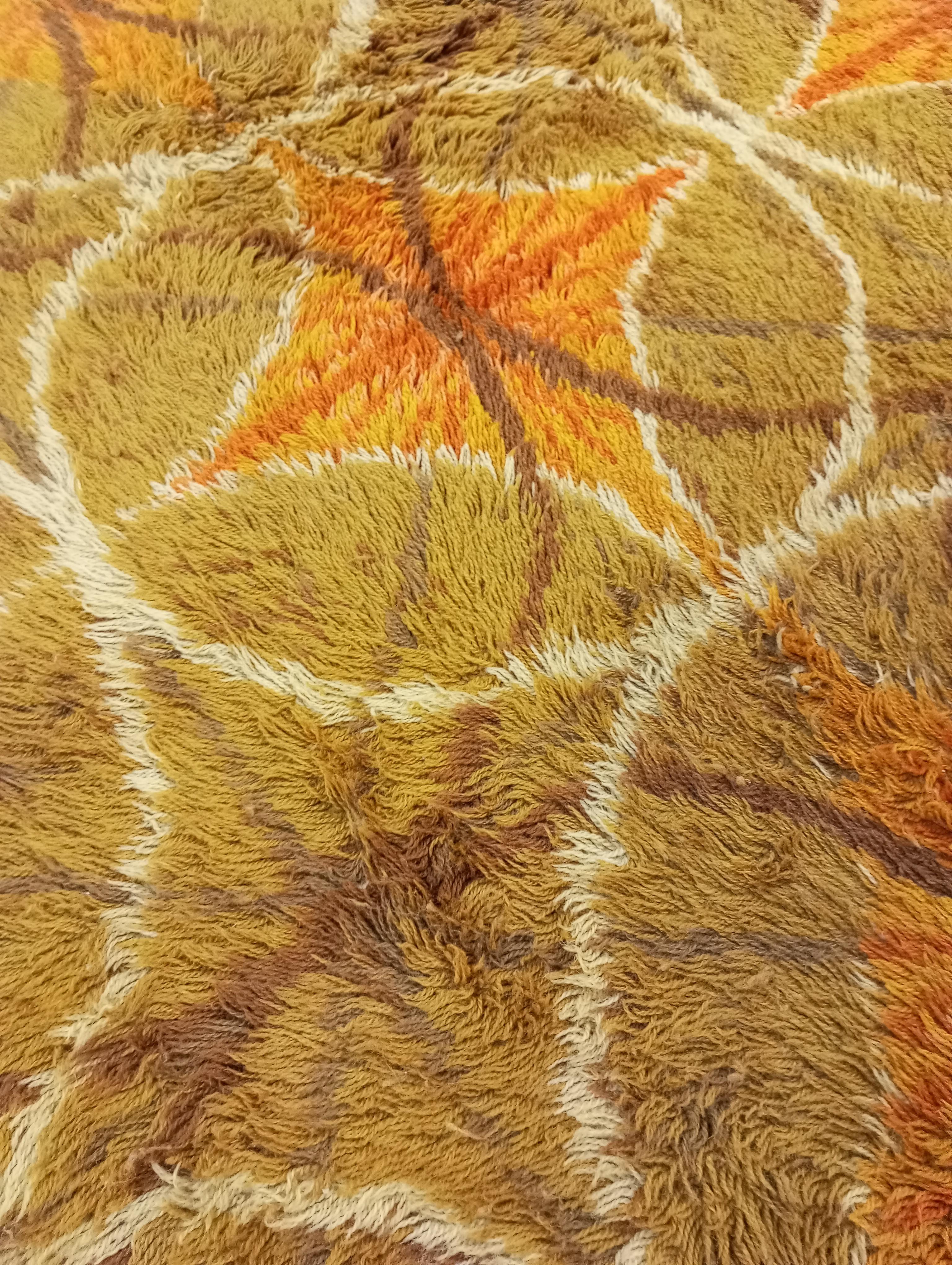Vintage 1970s rya rug in wool, Denmark For Sale 3