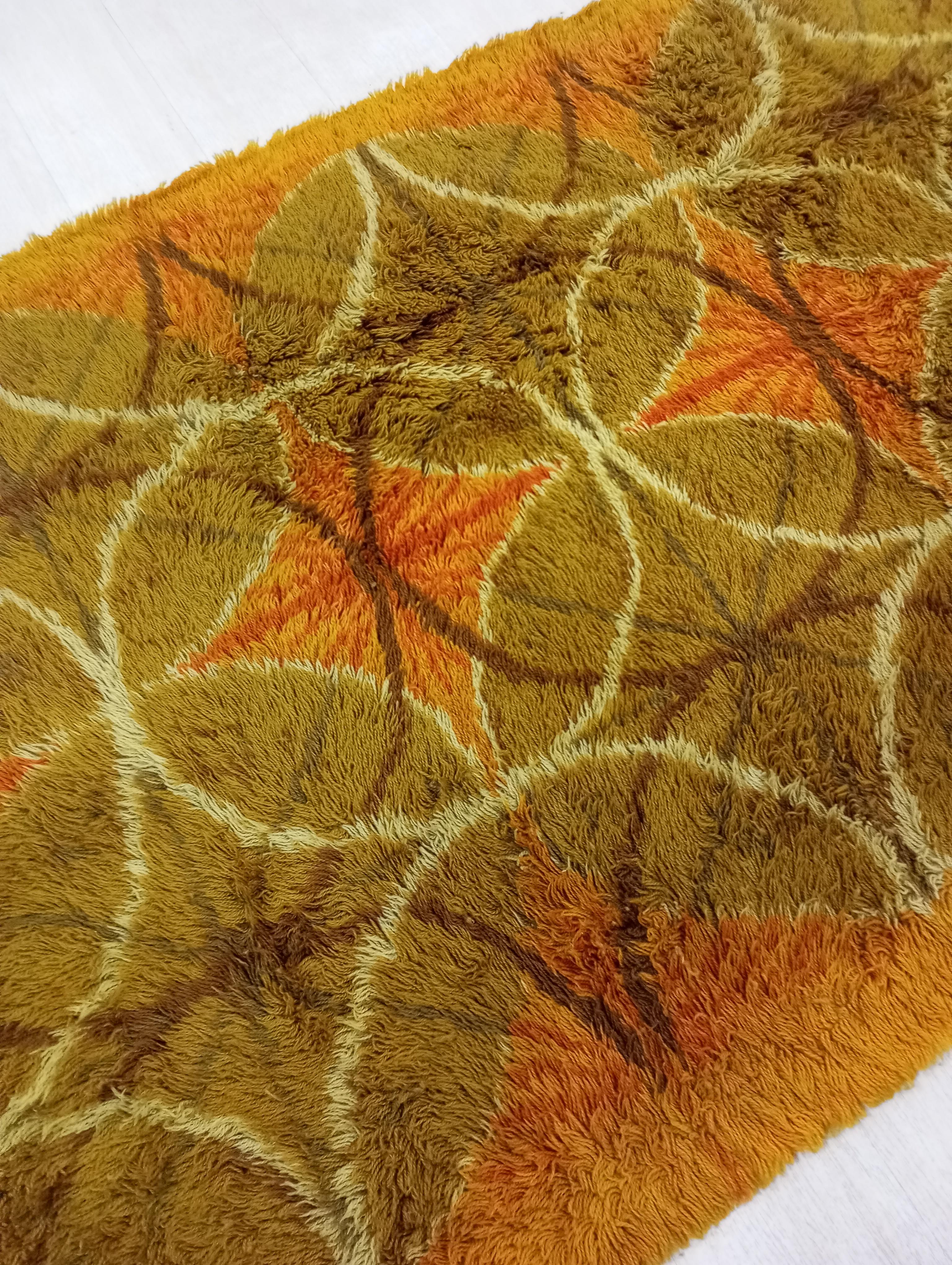 Vintage 1970s rya rug in wool, Denmark For Sale 5