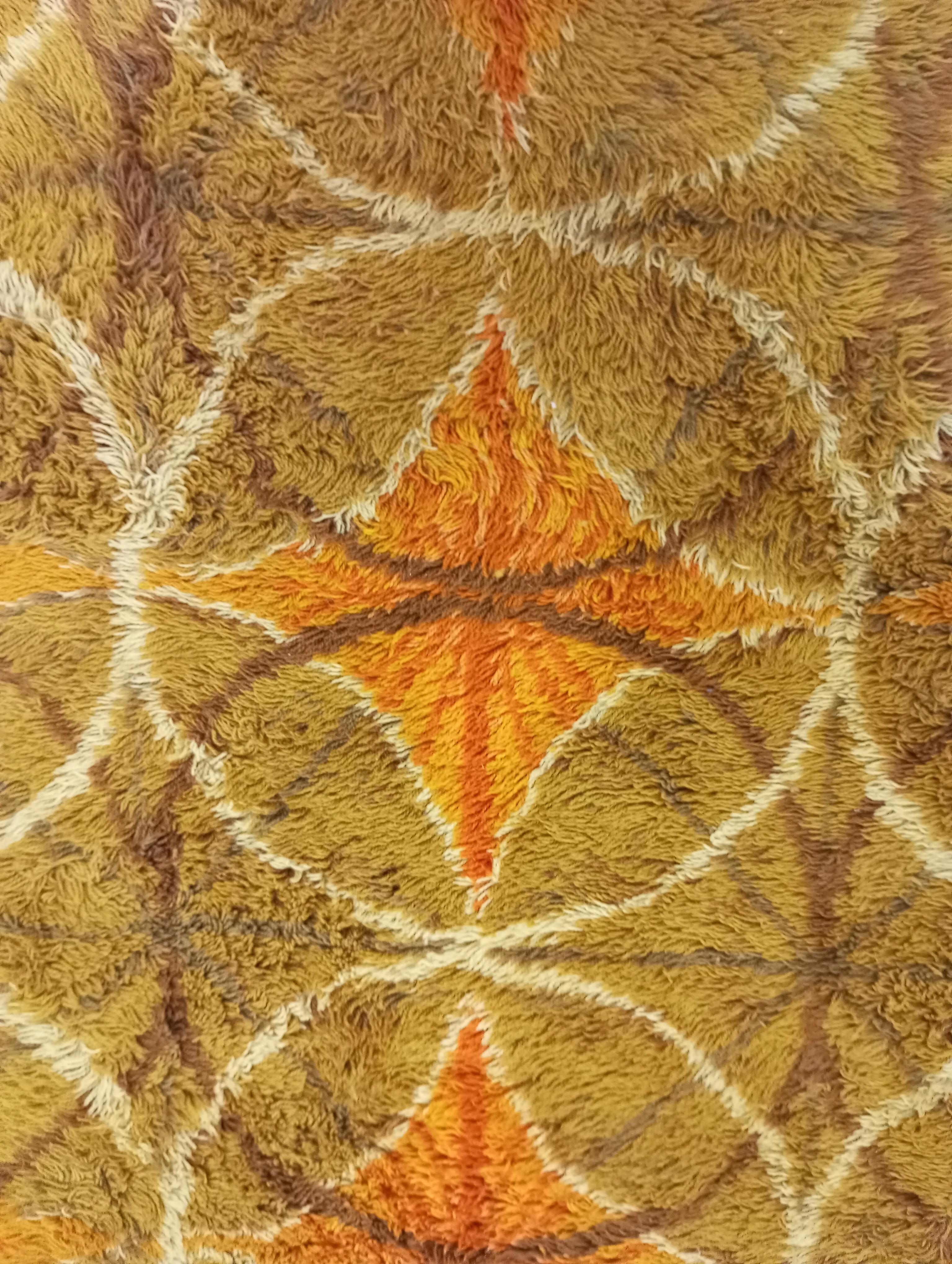 Vintage 1970s rya rug in wool, Denmark In Good Condition For Sale In Firenze, FI