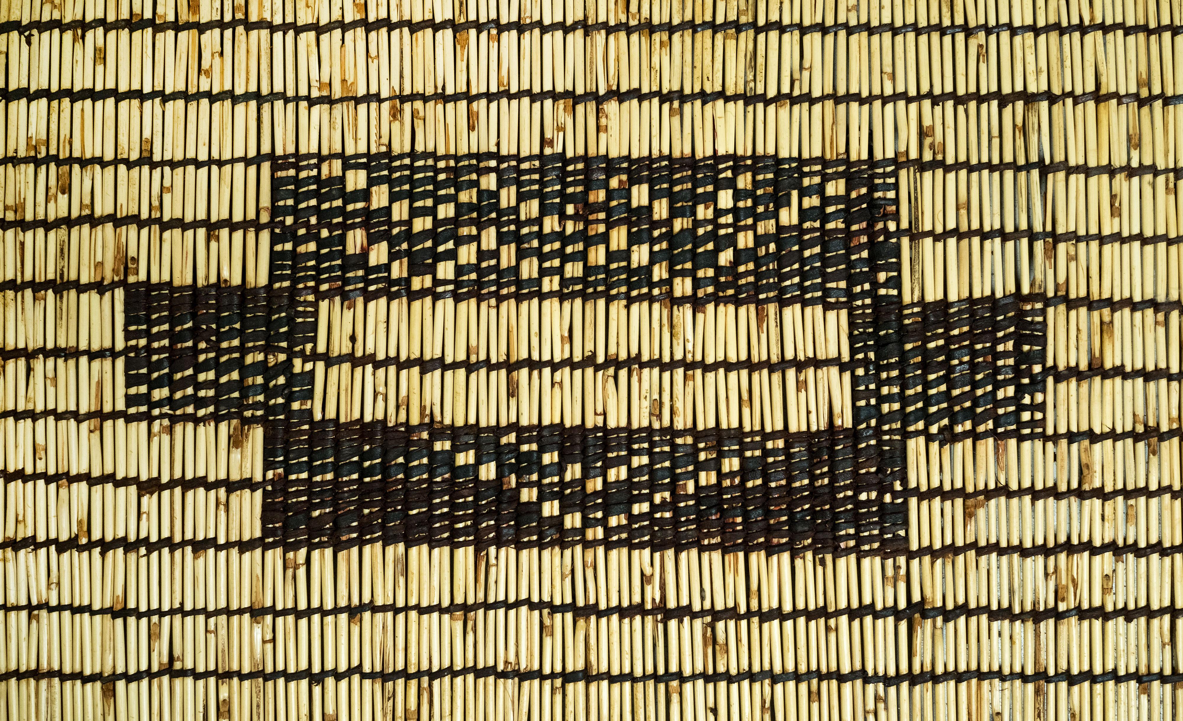 Tribal Mat of Mauritania, Vintage, 20th Century, Wood and Leather, In Stock For Sale