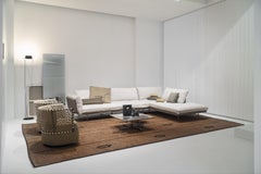 Tapis touareg saharien vintage, roseau et cuir des années 1980, fait main 500x280 cm