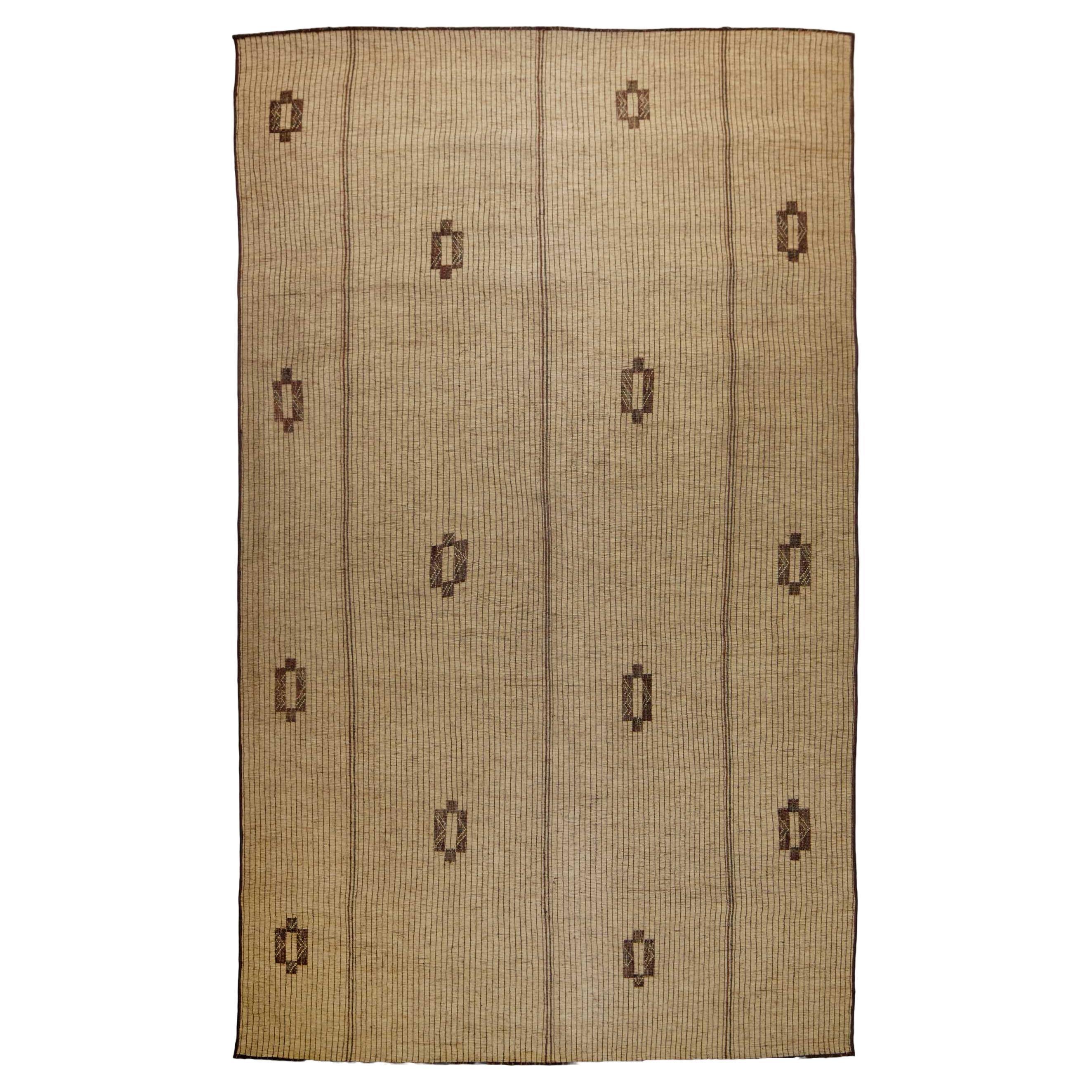 Mauretanischer Teppich Teppich, Vintage, 20. Jahrhundert, Holz und Leder, Vorrätig