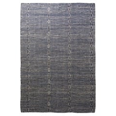 Tappeto stuoia juta blu bianco design by Deanna Comellini In Stock 250x350cm