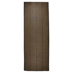 Sahara marocain Tapis touareg marron fait main Vintage Maroc